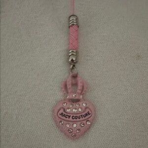 Juicy Couture Pink Rhinestone Heart Charm